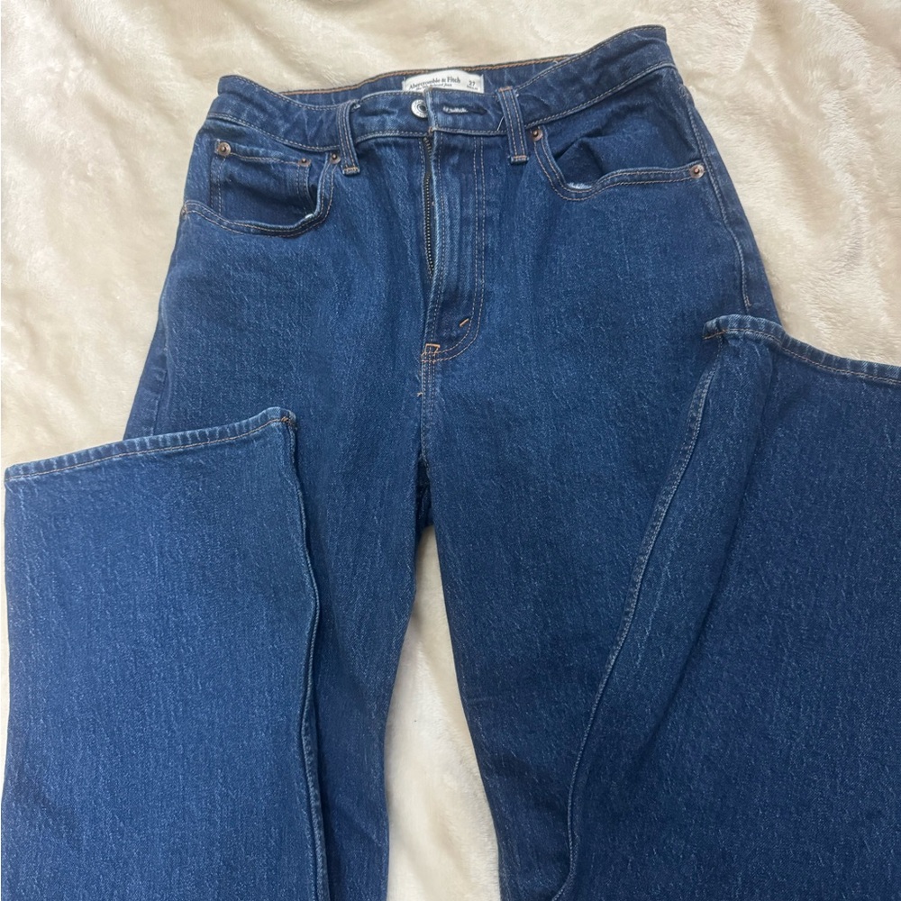 Abercrombie & Fitch Dark Blue Straight Leg Jeans